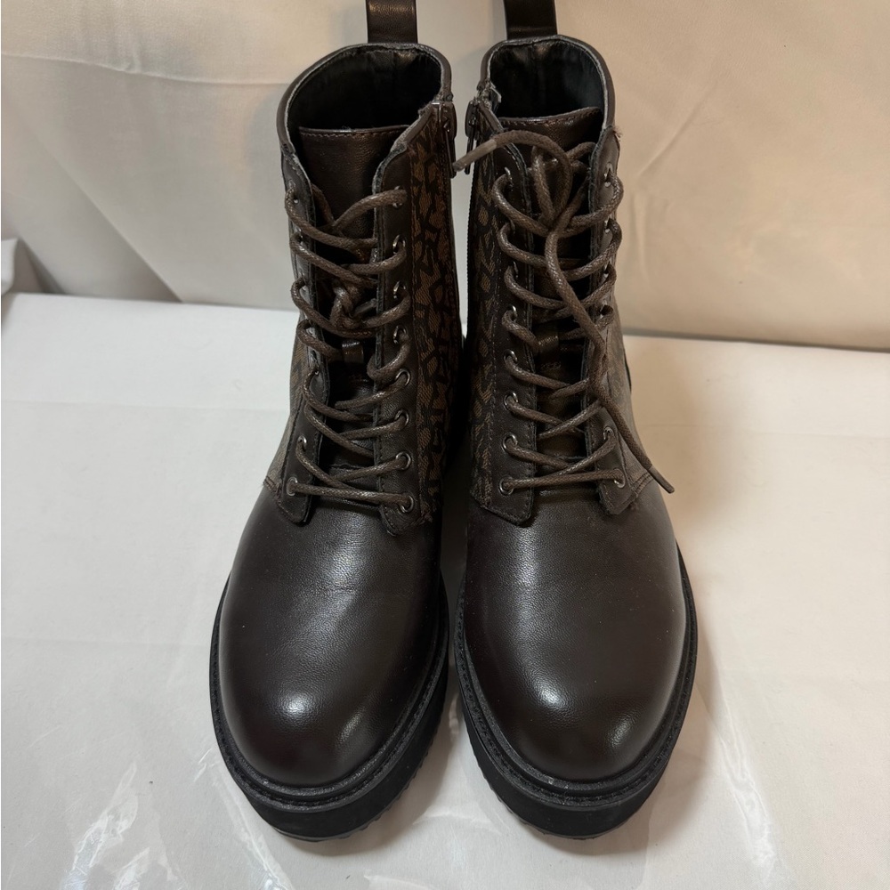 DKNY Brown Lace Up Boots